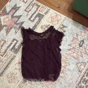 Elegant Sheer Burgundy Top